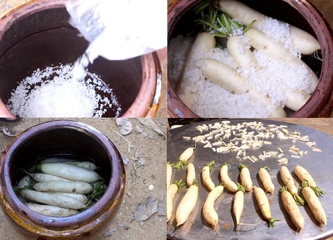 Hướng dẫn chuẩn bị nguyên liệu muối củ cải